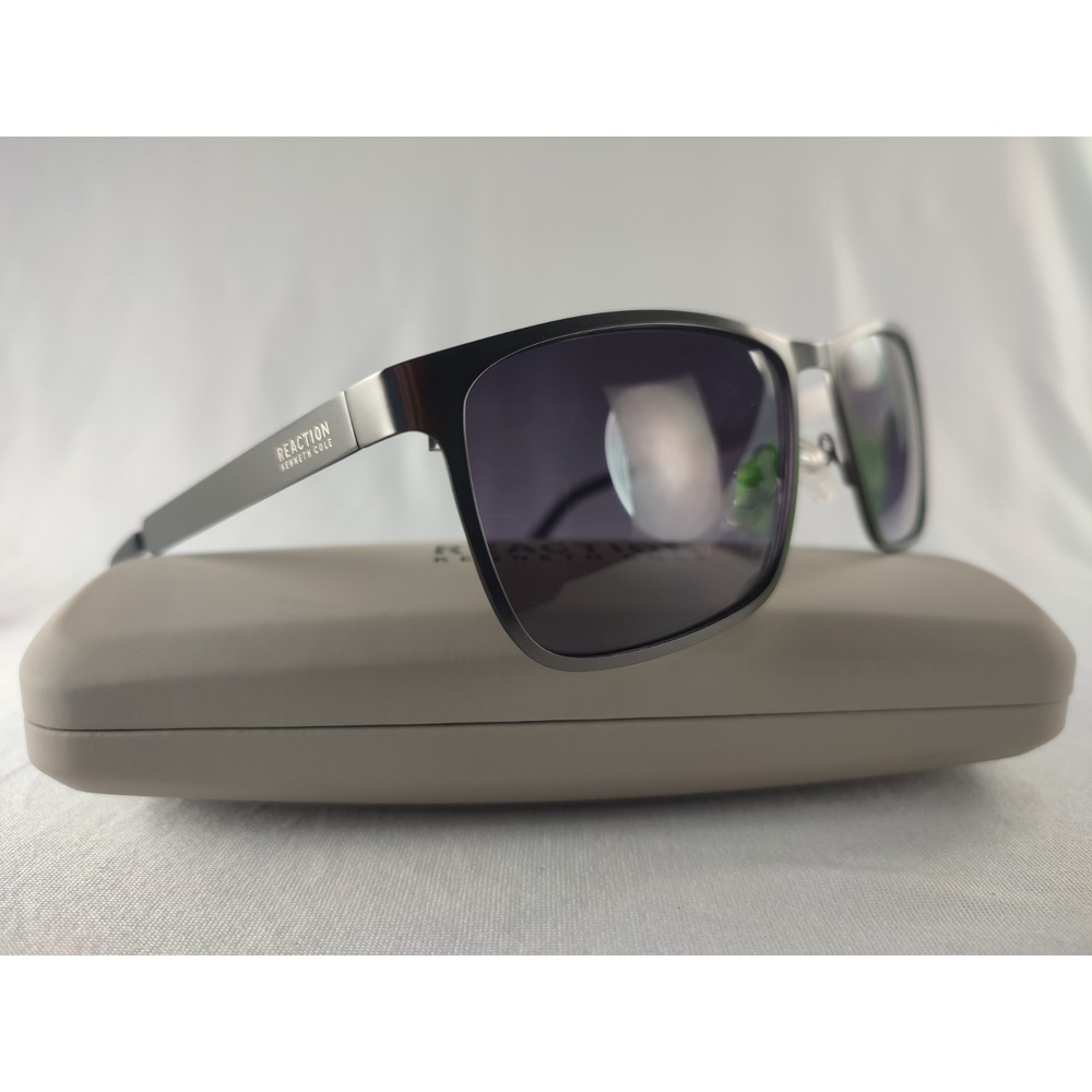 Kenneth Cole Reaction KC1329 09B Men's Sunglasses Gunmetal Rectangle 57mm NWT